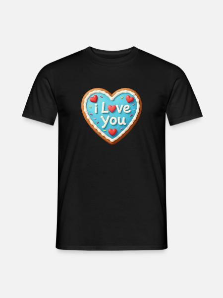 Valentine's Day Heart Gift Valentine's Day - Men's T-Shirt - black