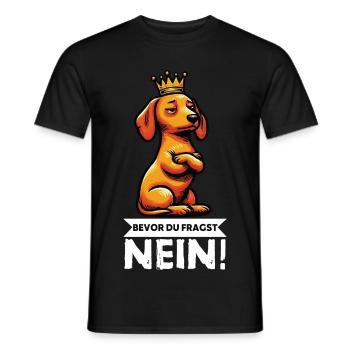 Bevor Du Fragst Dackel Dackelbesitzer Dackelhalter - Männer T-Shirt - Schwarz - Vorne - AI Model Male 178 light (178cm)