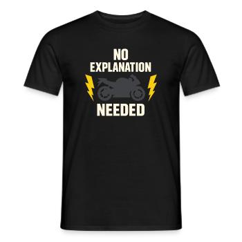 Why we ride motorcycles, - Men's T-Shirt - black - Front - AI Model Male 178 light (178cm)