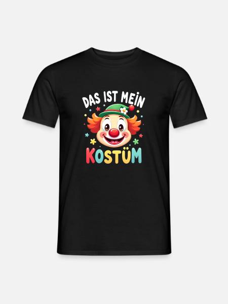 Karneval Clown Kostüm Fasching Fastnacht - Männer T-Shirt - Schwarz