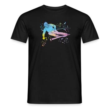 Ski alpin Sports d’hiver Ski nordique - T-shirt homme - noir - Devant - AI Model Male 178 light (178cm)