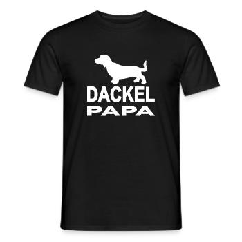 Dachshund - Men's T-Shirt - black - Front - AI Model Male 178 light (178cm)