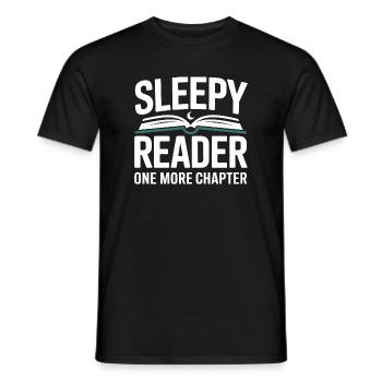 Sleepy Reader One More Chapter Lesen - Männer T-Shirt - Schwarz - Vorne - AI Model Male 178 light (178cm)