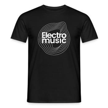 Electro music Pulse Logo - Men's T-Shirt - black - Front - AI Model Male 178 light (178cm)