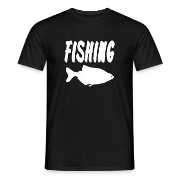 Angling - Men's T-Shirt - black - Front - AI Model Male 178 light (178cm)