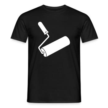 Paint Roller – Conception du logo Craftsman - T-shirt homme - noir - Devant - AI Model Male 178 light (178cm)