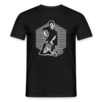 Fresh floorball motif for floorball - Men's T-Shirt - black - Front - AI Model Male 178 light (178cm)