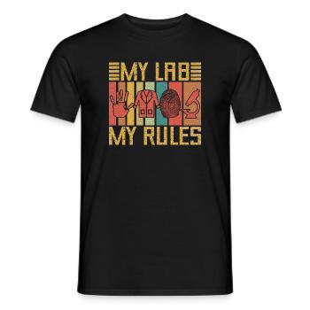 Forensic Science Major My Lab My Rules Forensics - Men's T-Shirt - black - Front - AI Model Male 178 light (178cm)