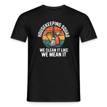 Lustiges Putzen Design - Männer T-Shirt - Schwarz - Vorne - AI Model Male 178 light (178cm)