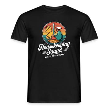 Lustiges Putzen Design - Männer T-Shirt - Schwarz - Vorne - AI Model Male 178 light (178cm)