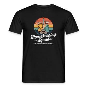Lustiges Putzen Design - Männer T-Shirt - Schwarz - Vorne - AI Model Male 178 light (178cm)