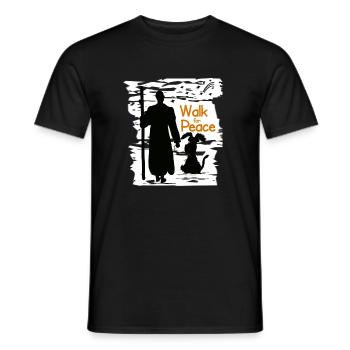 March for Peace - Men's T-Shirt - black - Front - AI Model Male 178 light (178cm)