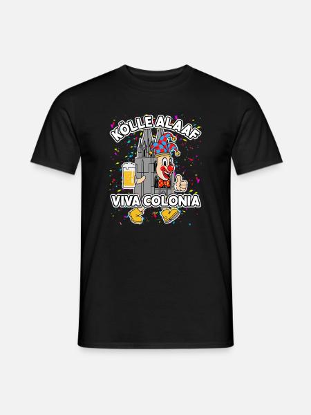 Köln Karneval Clown Dom - Männer T-Shirt - Schwarz