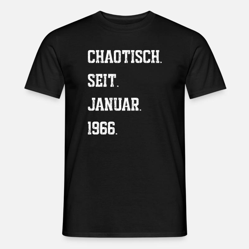 Chaotisch seit Januar 1966 - Männer T-Shirt - Schwarz