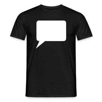 Personnalisez votre propre bande dessinée en bulles de dialogue - T-shirt homme - noir - Devant - AI Model Male 178 light (178cm)