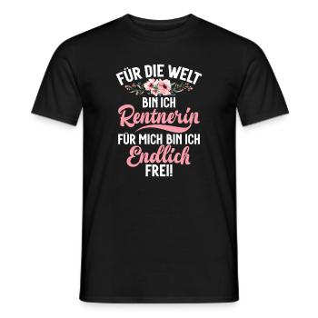 Pour le monde, je suis un pensionnaire. Pour moi, je suis libre. - T-shirt homme - noir - Devant - AI Model Male 178 light (178cm)
