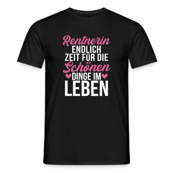 Pensioner finally time for the beautiful things - Men's T-Shirt - black - Front - AI Model Male 178 light (178cm)