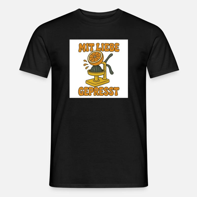 Mit_Liebe_gepr - Männer T-Shirt - Schwarz