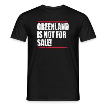 Greenland Is Not For Sale - Men's T-Shirt - black - Front - AI Model Male 178 light (178cm)