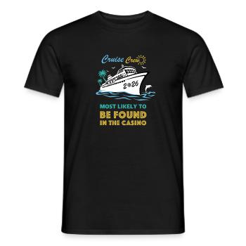 Cruise Crew 2026 se trouve très probablement au casino - T-shirt homme - noir - Devant - AI Model Male 178 light (178cm)