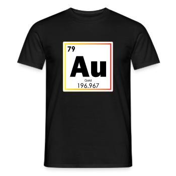 Au Gold Chemistry Periodic Table - Männer T-Shirt - Schwarz - Vorne - AI Model Male 178 light (178cm)