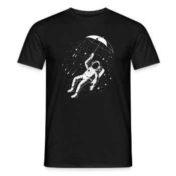 Astronaut Umbrella Space Rain - Männer T-Shirt - Schwarz - Vorne - AI Model Male 178 light (178cm)