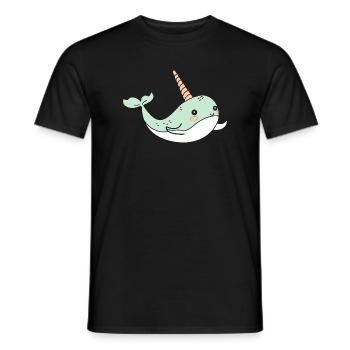 Narwal - Männer T-Shirt - Schwarz - Vorne - AI Model Male 178 light (178cm)