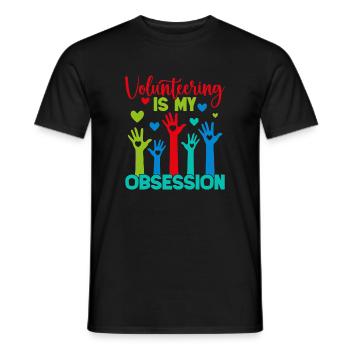 L’appréciation du bénévolat est mon obsession bénévole - T-shirt homme - noir - Devant - AI Model Male 178 light (178cm)
