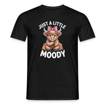 Hochlandrind Sprüche Launisch Lustiges Geschenk - Männer T-Shirt - Schwarz - Vorne - AI Model Male 178 light (178cm)