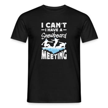 Snowboarden Snowboardtreffen Sessellift - Männer T-Shirt - Schwarz - Vorne - AI Model Male 178 light (178cm)