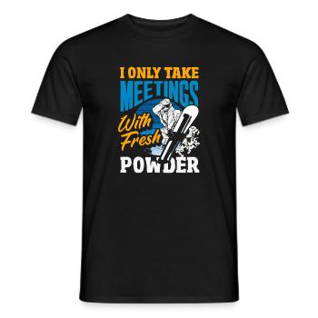Snowboarden Snowboardtreffen Sessellift - Männer T-Shirt - Schwarz - Vorne - AI Model Male 178 light (178cm)