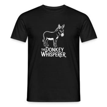  The Donkey Whisperer Lustiger Esel Spruch Für - Männer T-Shirt - Schwarz - Vorne - AI Model Male 178 light (178cm)