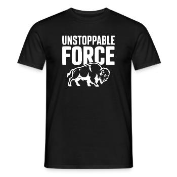 Unaufhaltsame Kraft - Männer T-Shirt - Schwarz - Vorne - AI Model Male 178 light (178cm)