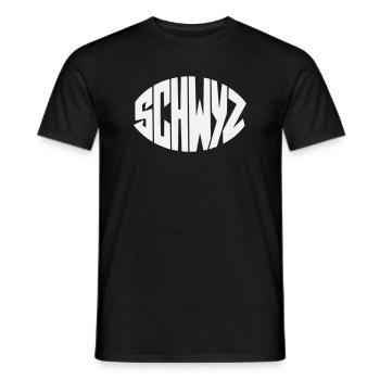 Schwyz Geometrische Schrift - Männer T-Shirt - Schwarz - Vorne - AI Model Male 178 light (178cm)