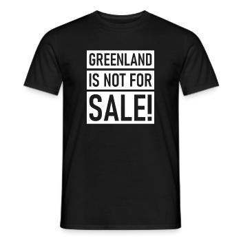 Le Groenland n’est pas à vendre - Groenland - Danemark - T-shirt homme - noir - Devant - AI Model Male 178 light (178cm)