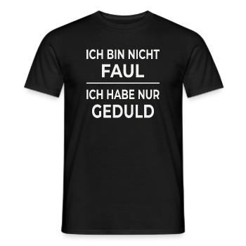 La patience n’est pas de la paresse - T-shirt homme - noir - Devant - AI Model Male 178 light (178cm)