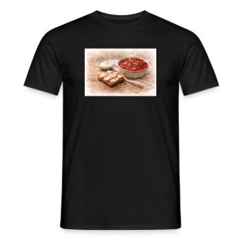 Borsch with Salo - Men's T-Shirt - black - Front - AI Model Male 178 light (178cm)
