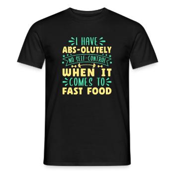Fanatiques du fitness : Absolument pas de maîtrise de soi - T-shirt homme - noir - Devant - AI Model Male 178 light (178cm)