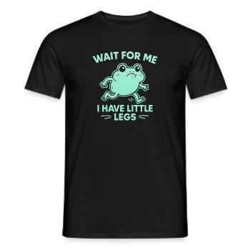 Grenouille qui dit Humour Meme Hume Petites jambes drôles - T-shirt homme - noir - Devant - AI Model Male 178 light (178cm)