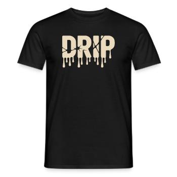 Melting Liquid Text Urban Style - Men's T-Shirt - black - Front - AI Model Male 178 light (178cm)