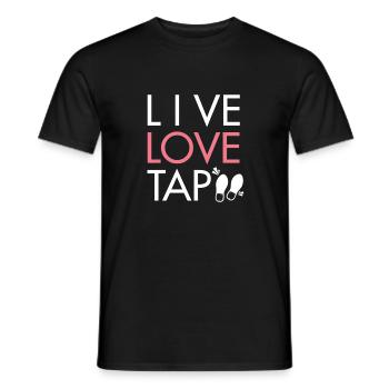 Claquettes d’amour en direct - T-shirt homme - noir - Devant - AI Model Male 178 light (178cm)