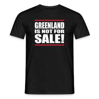 Greenland Is Not For Sale Shirt - Men's T-Shirt - black - Front - AI Model Male 178 light (178cm)