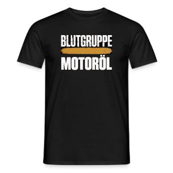 Groupe sanguin : conception du tournevis à huile moteur - T-shirt homme - noir - Devant - AI Model Male 178 light (178cm)