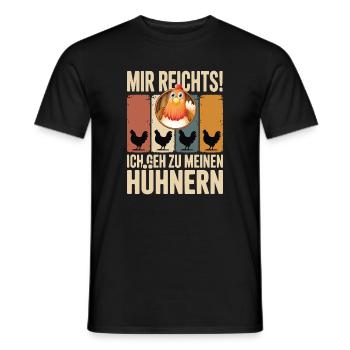 J’en ai assez - je vais à mes poules - T-shirt homme - noir - Devant - AI Model Male 178 light (178cm)
