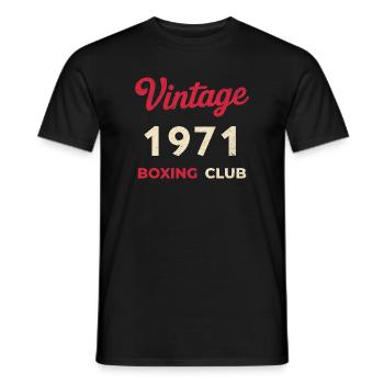 Vintage 1971 – Boxing Club Retro Geburtsjahr - Männer T-Shirt - Schwarz - Vorne - AI Model Male 178 light (178cm)