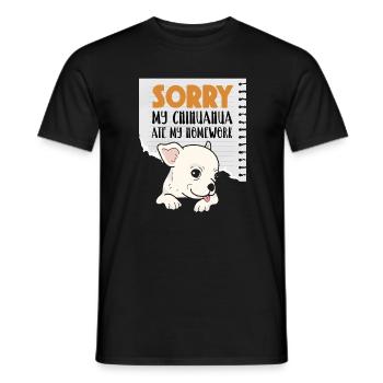 Chihuahua Chihuahueño Désolé Mon - T-shirt homme - noir - Devant - AI Model Male 178 light (178cm)