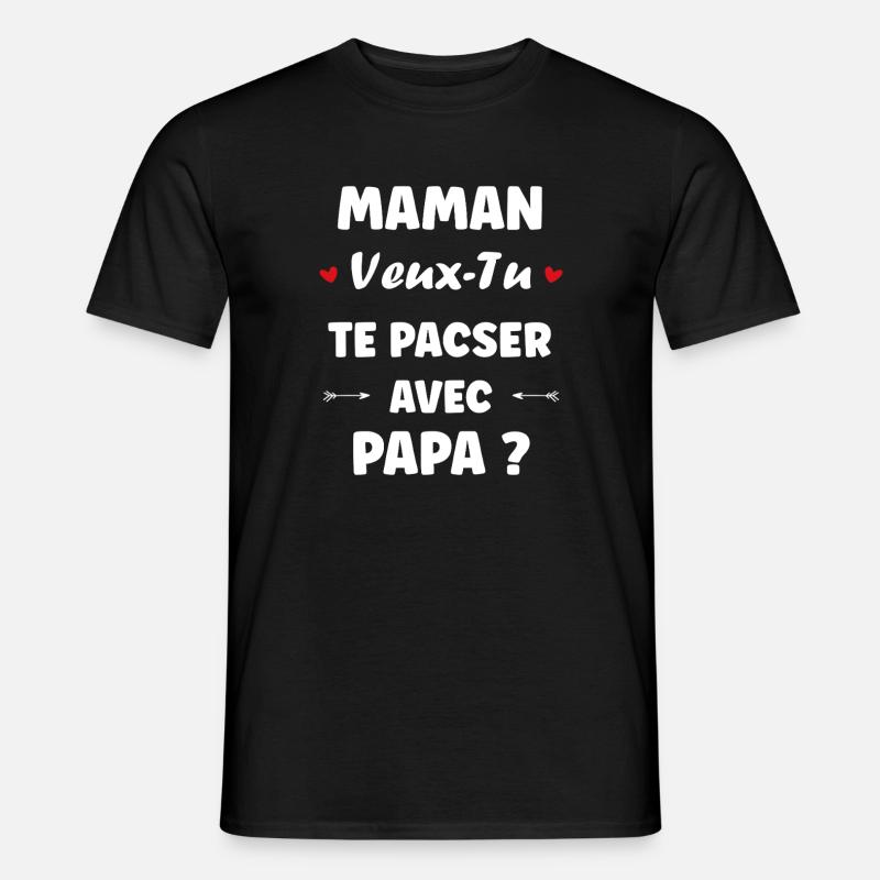 Mama PACT dich mit Papa - Männer T-Shirt - Schwarz
