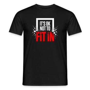 C’est normal de ne pas s’intégrer à la motivation de l’individualité - T-shirt homme - noir - Devant - AI Model Male 178 light (178cm)