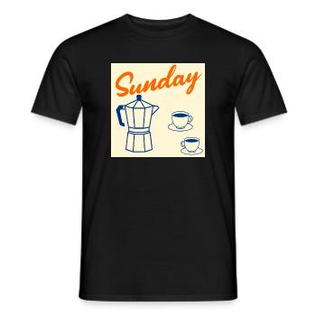 Sonntagskaffee-Paar - Männer T-Shirt - Schwarz - Vorne - AI Model Male 178 light (178cm)