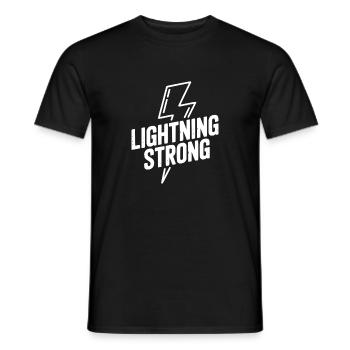 Lightning Strong - Men's T-Shirt - black - Front - AI Model Male 178 light (178cm)